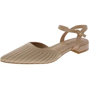 Womens Knit Ribbed Block Heels