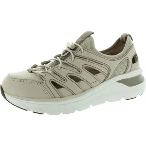 Womens Lace-Up Man Made Slip-On Sneakers