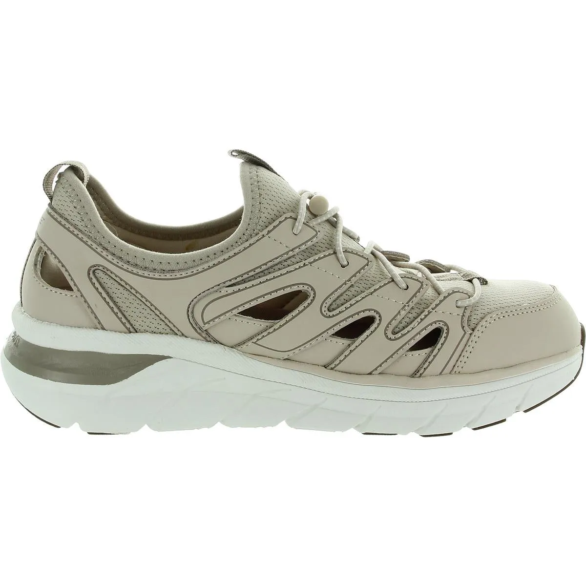 Womens Lace-Up Man Made Slip-On Sneakers
