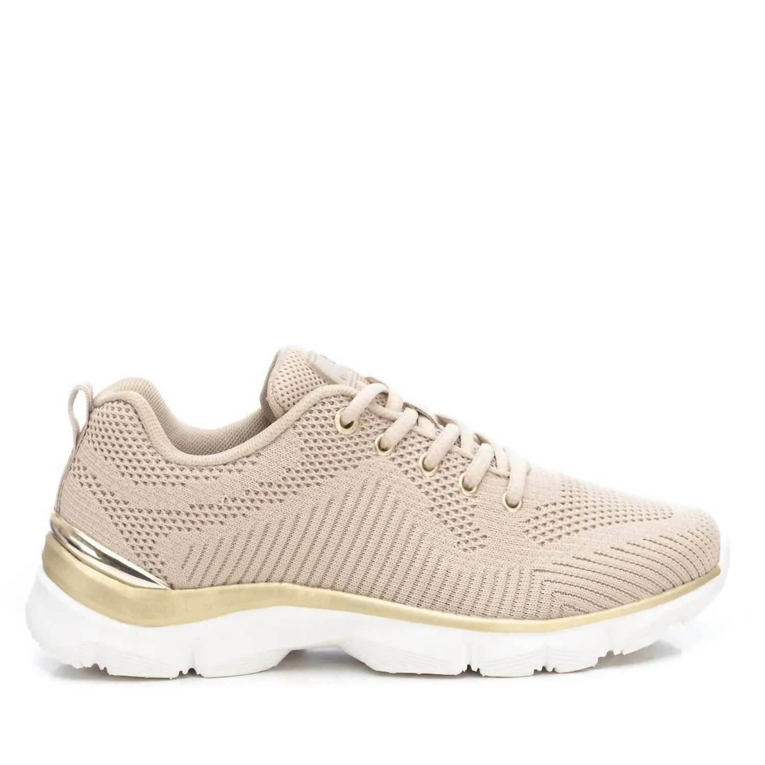 Women's Lace-Up Sneakers In Beige