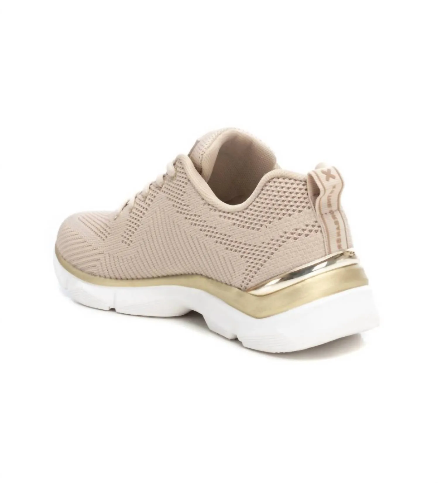 Women's Lace-Up Sneakers In Beige