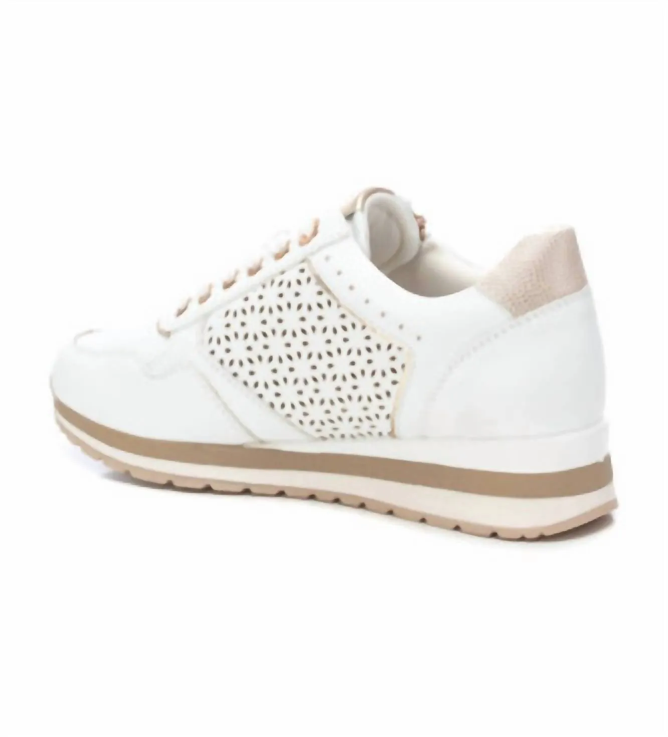 Women's Lace-Up Sneakers In White