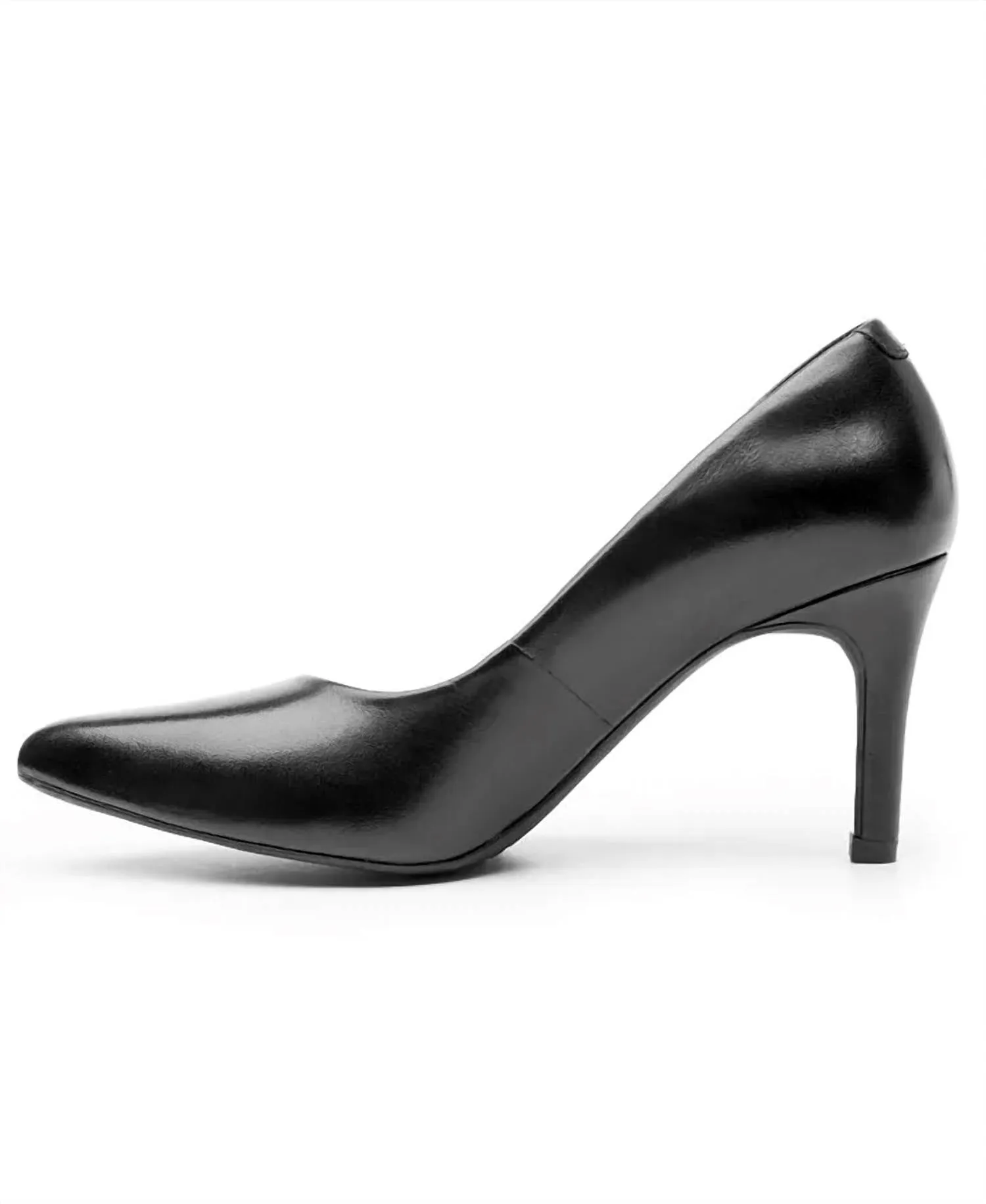 Women's Leather Dress Heels In Black