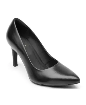 Women's Leather Dress Heels In Black