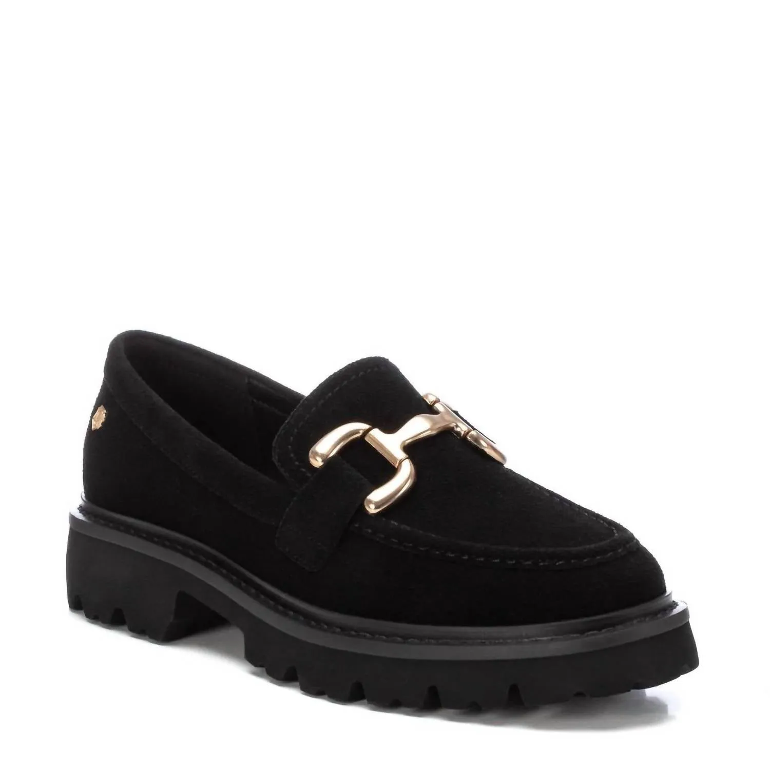 Women's Leather Moccasins In Black