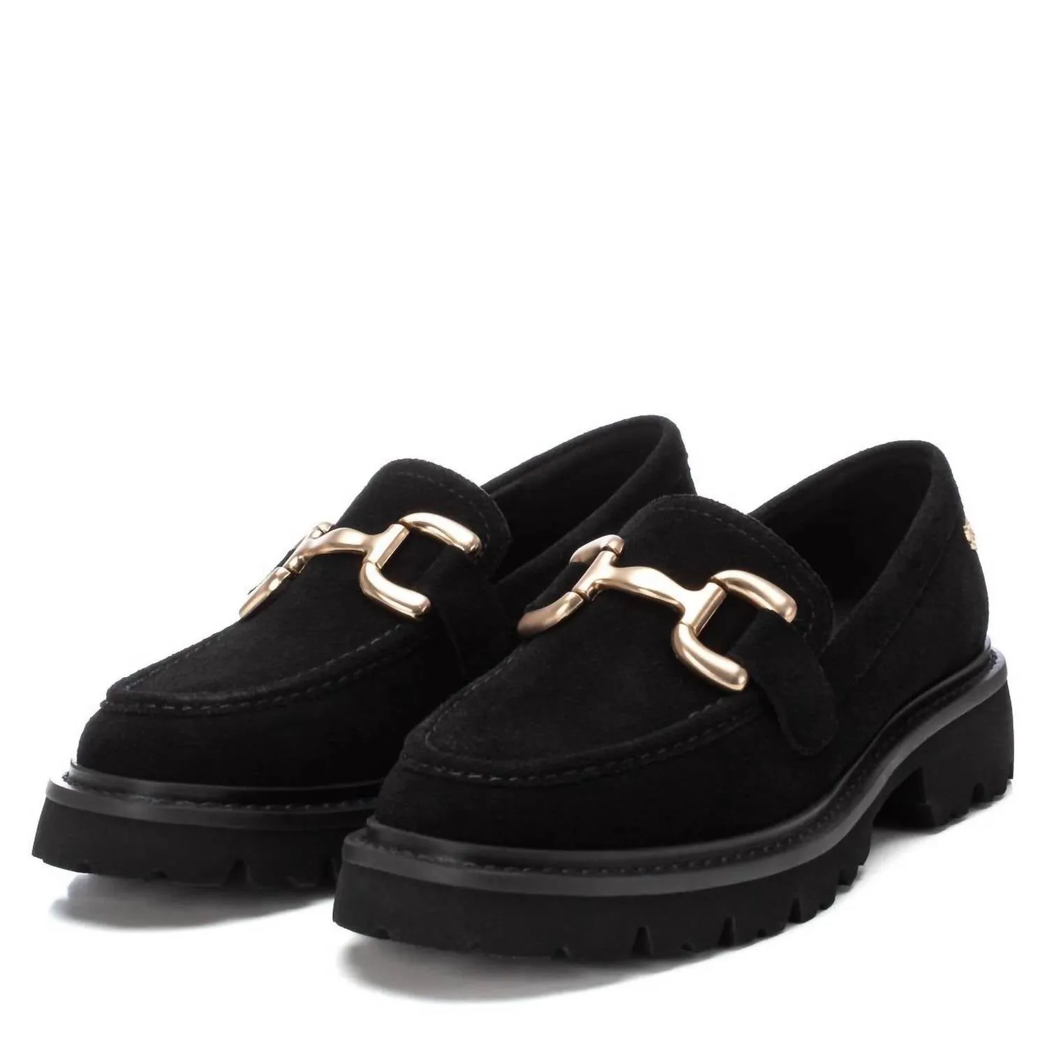 Women's Leather Moccasins In Black
