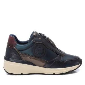 Women's Leather Sneakers In Navy