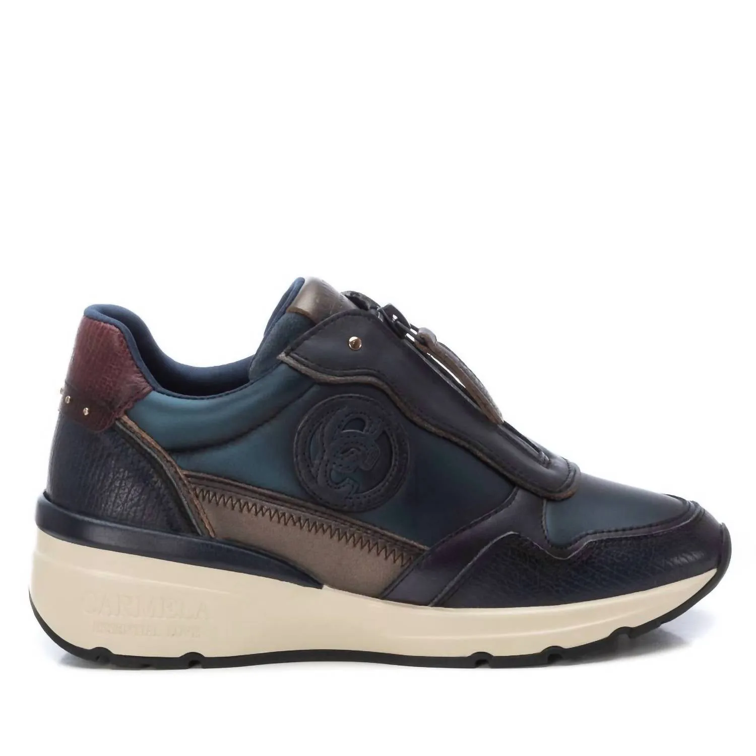 Women's Leather Sneakers In Navy