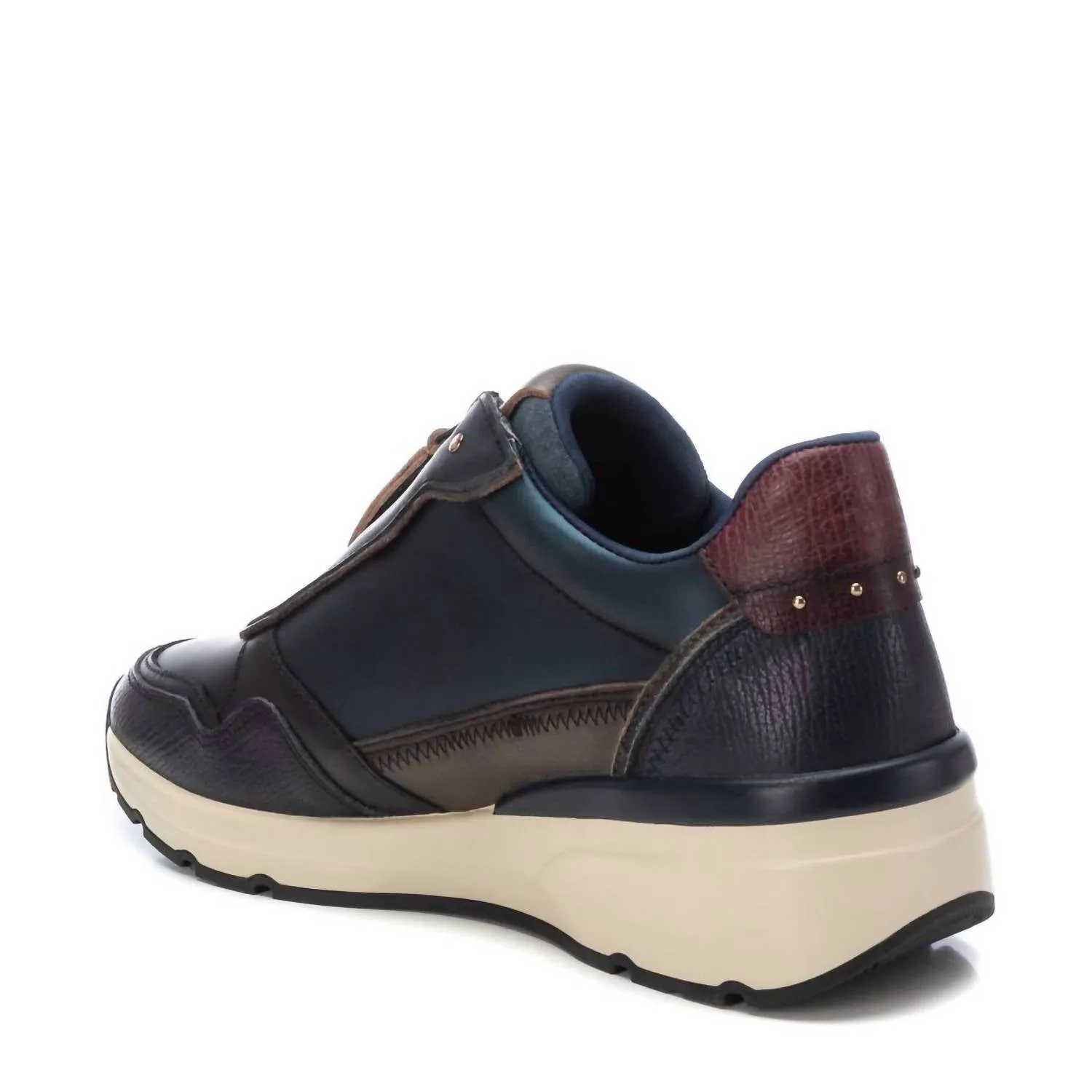 Women's Leather Sneakers In Navy