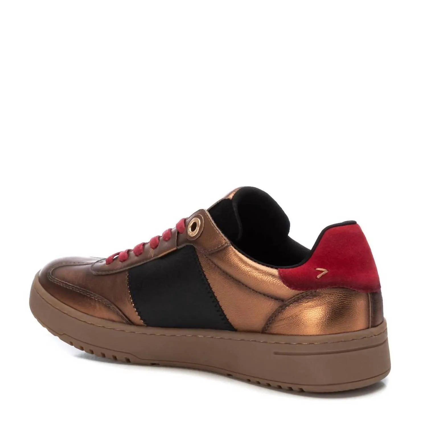 Women's Leather Trainer Sneakers In Bronze
