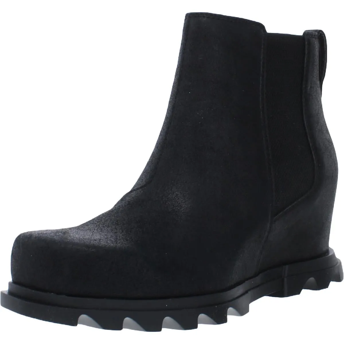 Womens Leather Wedges Ankle Boots