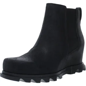 Womens Leather Wedges Ankle Boots