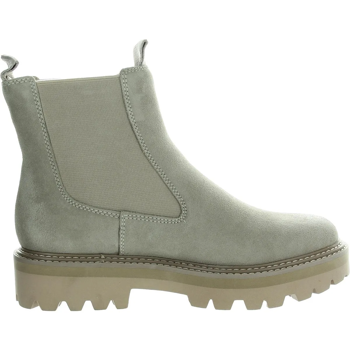 Womens Lugged Sole Suede Chelsea Boots