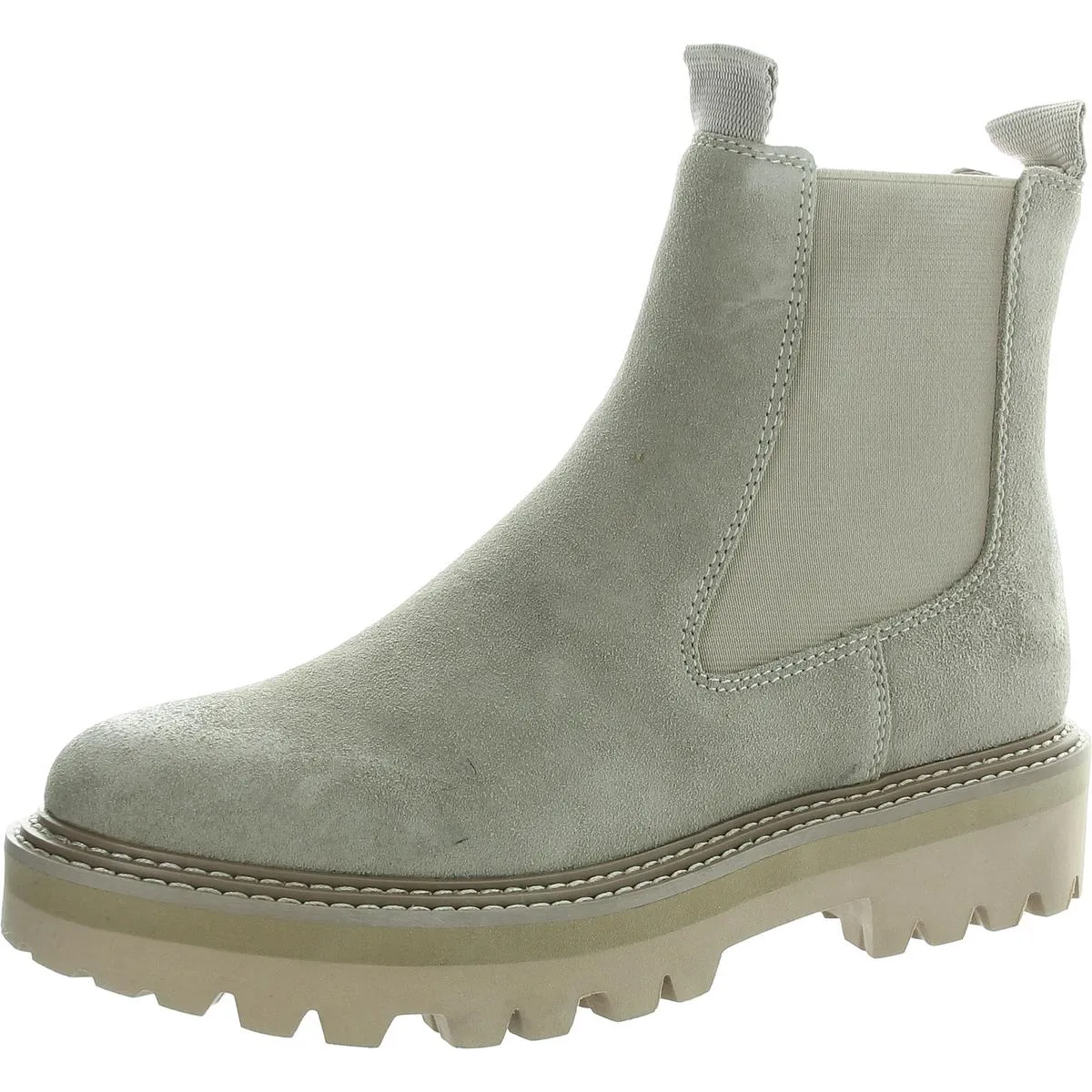 Womens Lugged Sole Suede Chelsea Boots