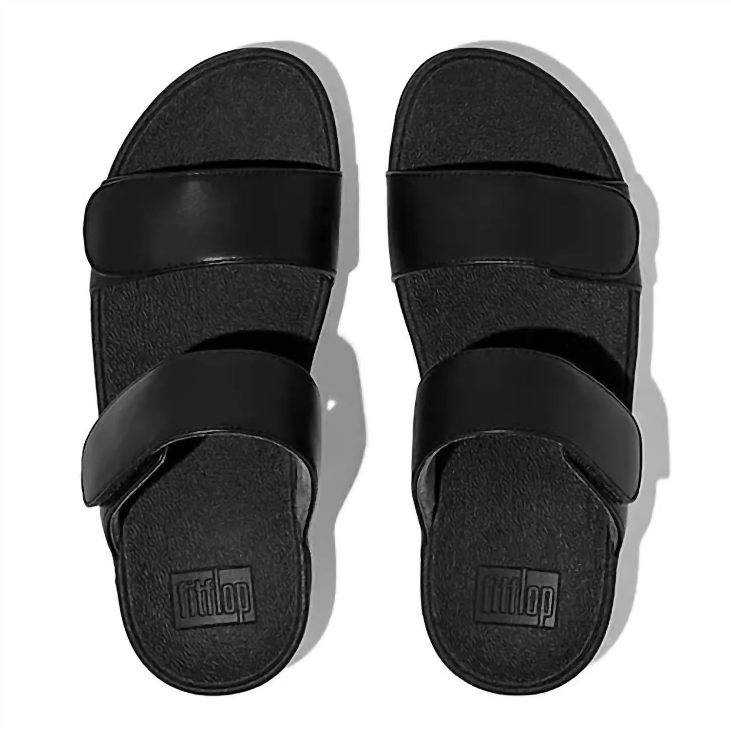 Women's Lulu Adjustable Leather Slide In All Black