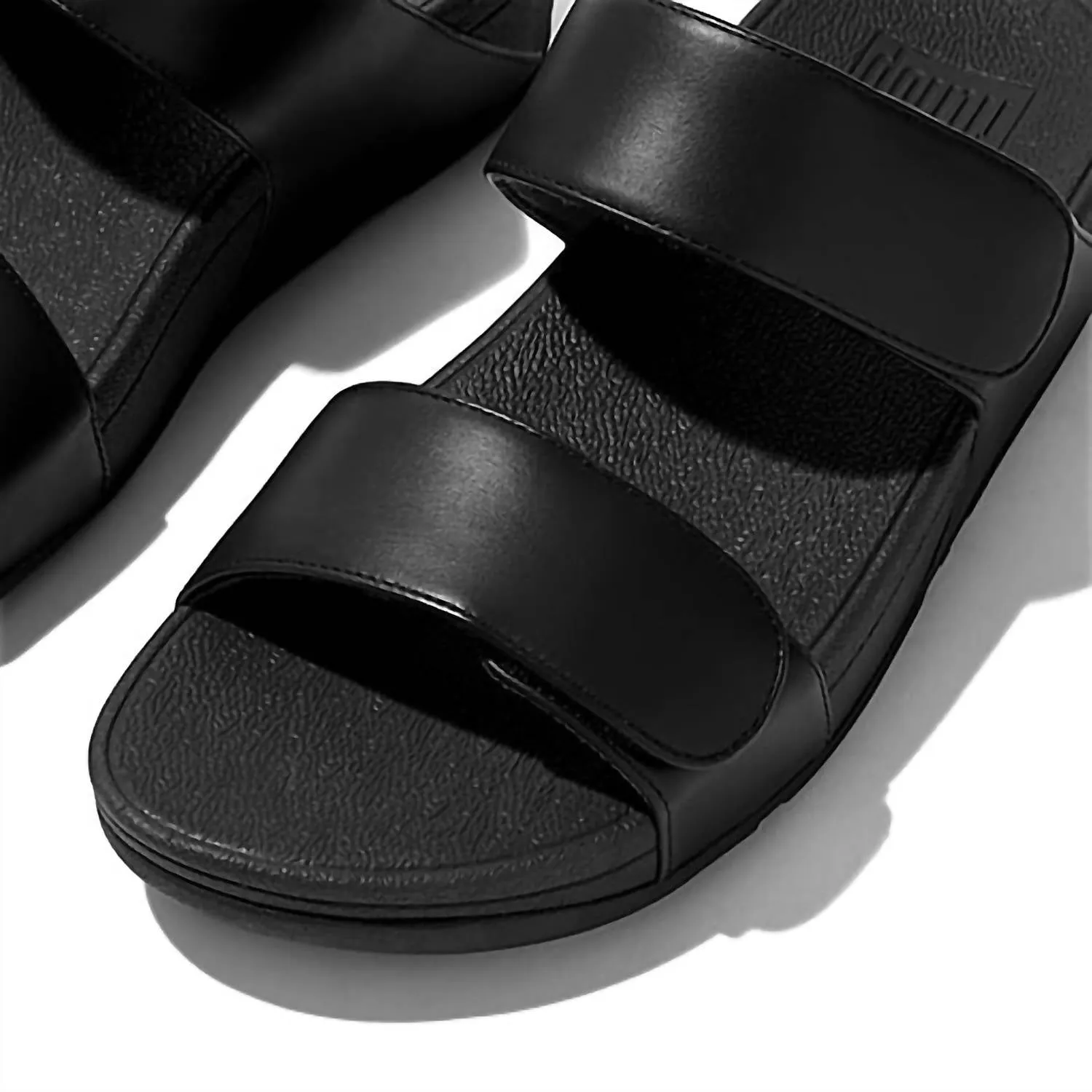 Women's Lulu Adjustable Leather Slide In All Black