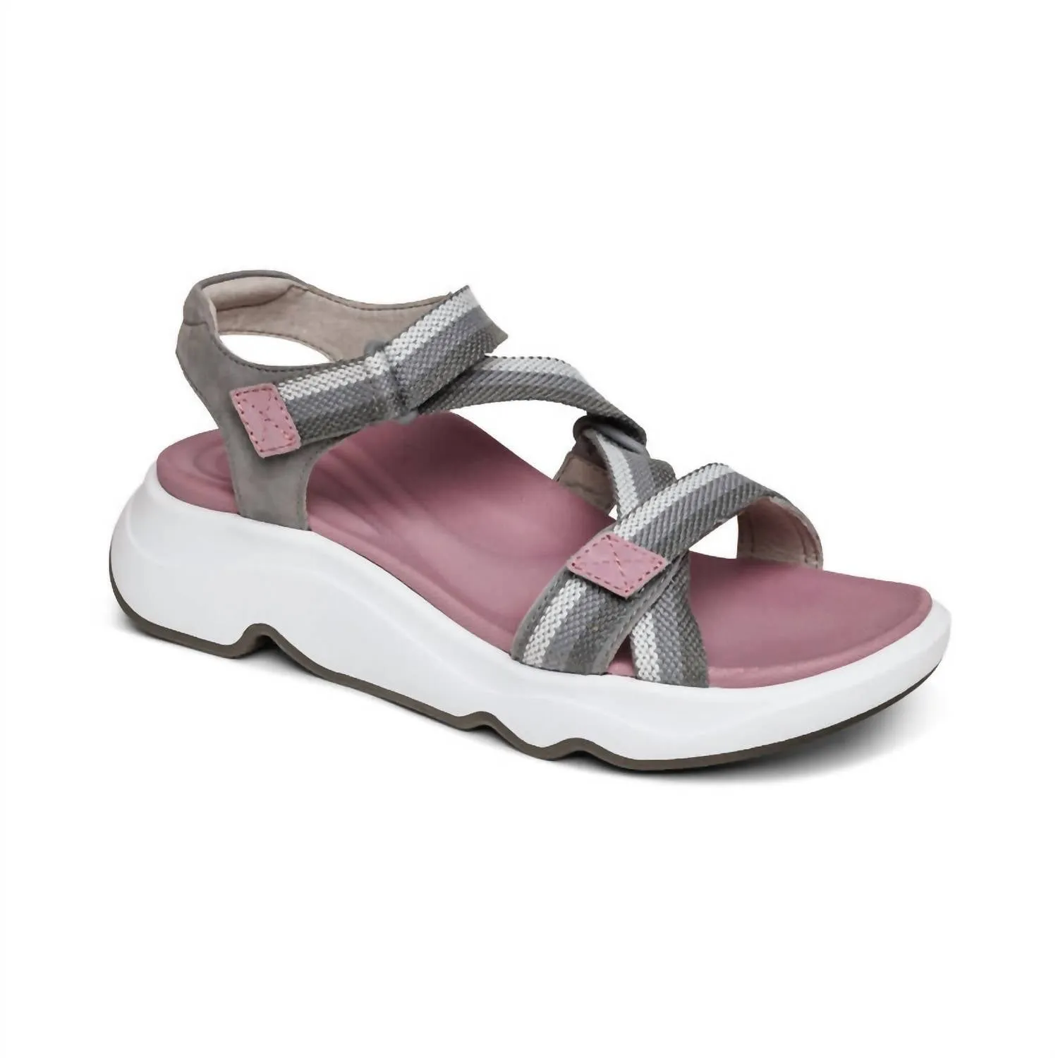 Women's Marz Adjustable Quarter Strap Sandal In Grey