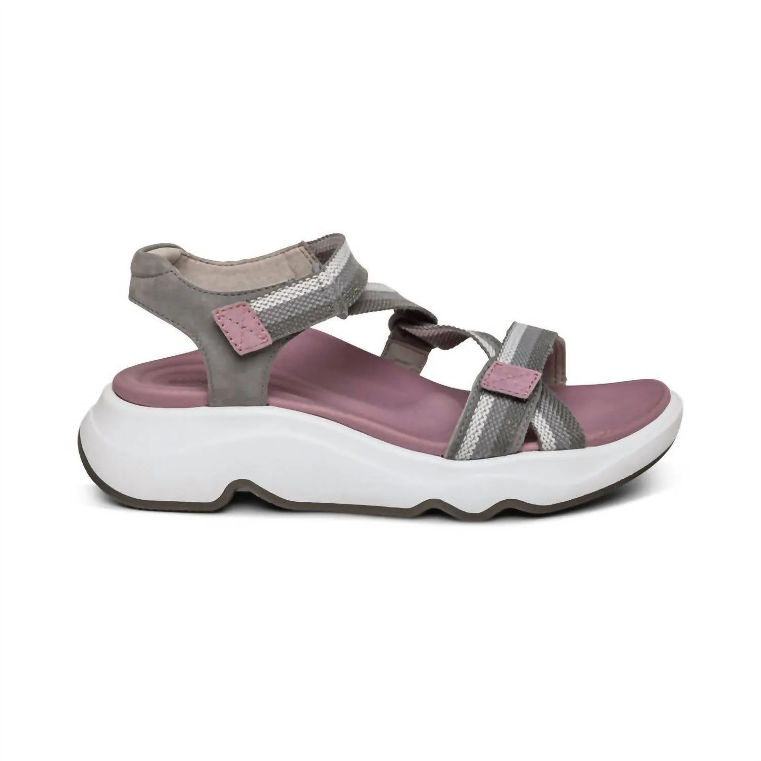 Women's Marz Adjustable Quarter Strap Sandal In Grey