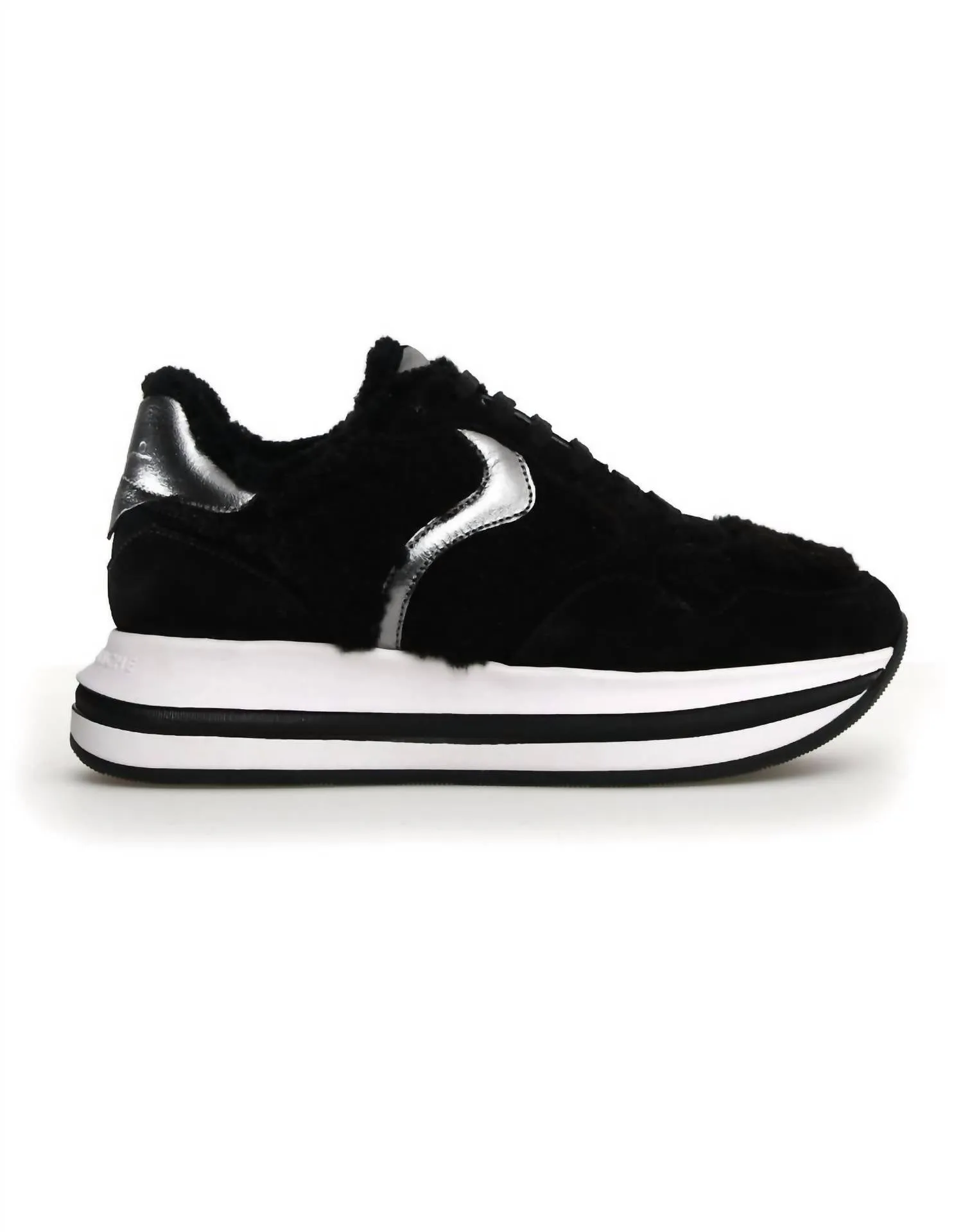 Women's Melany Fur Suede Fur Sneakers In Black