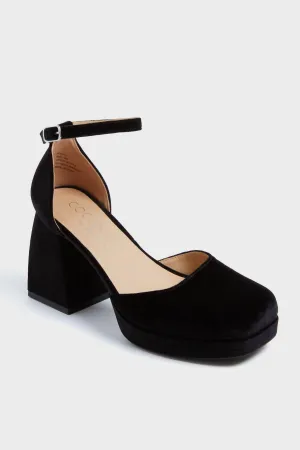 Women's Misha Velvet Heels In Black