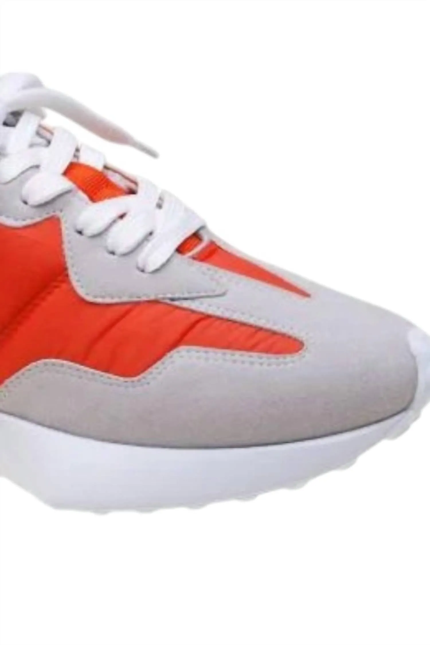 Women's Nylon Sneaker In Sunset Orange