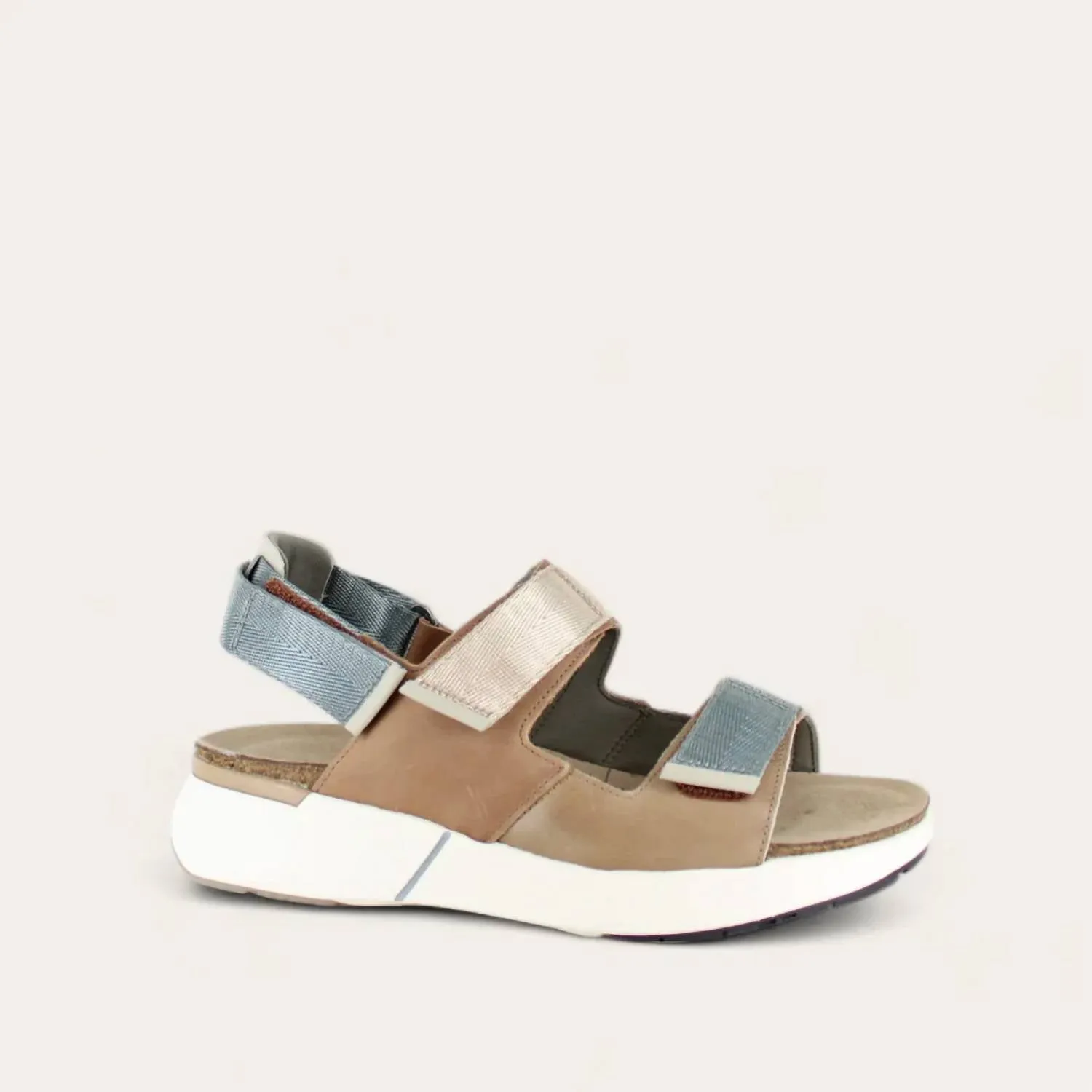 Women's Odyssey Sandals - Medium In Arizona Tan / Latte Brown / Soft Ivory