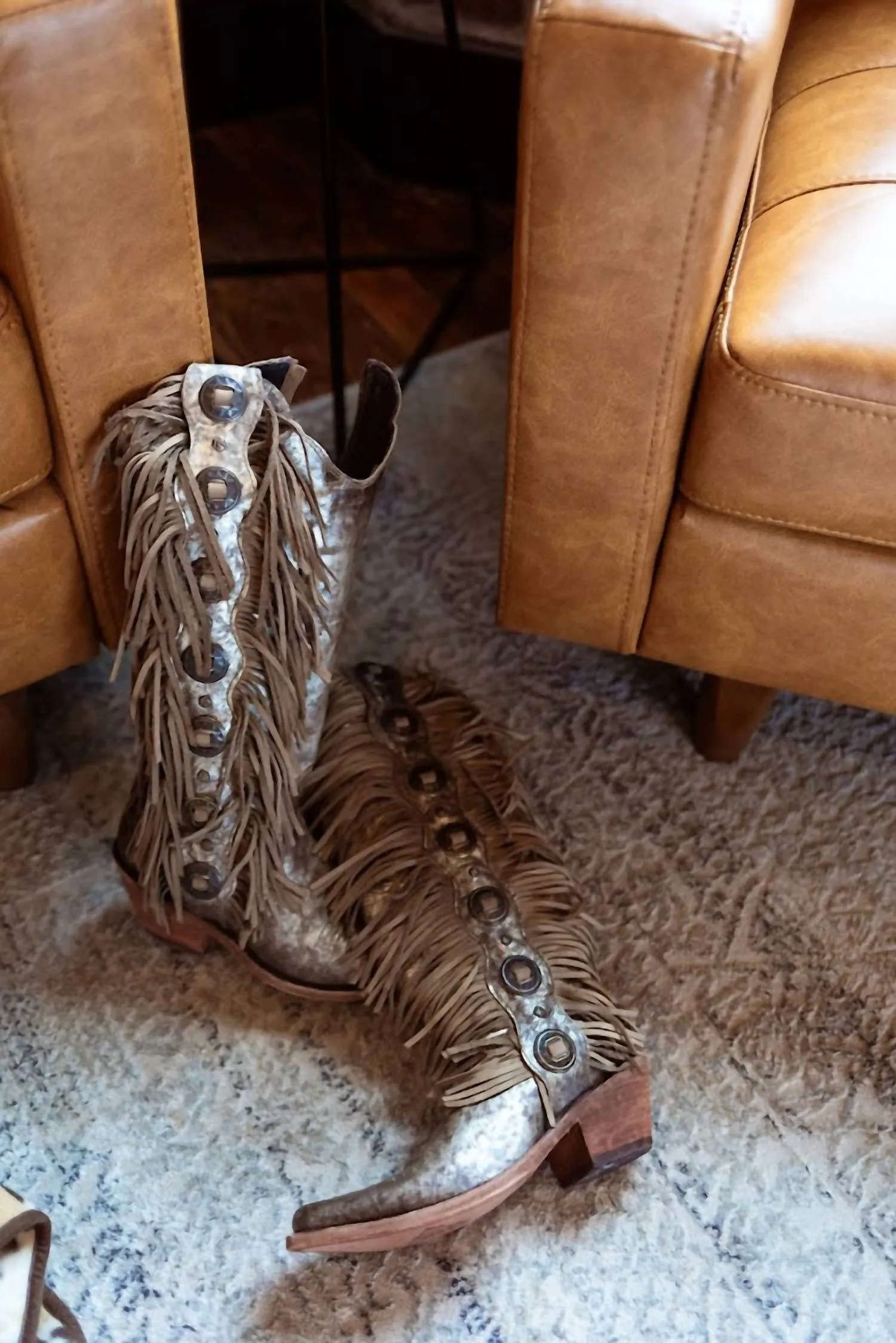 Women's Ophelia Fringe Boot In Stonewash