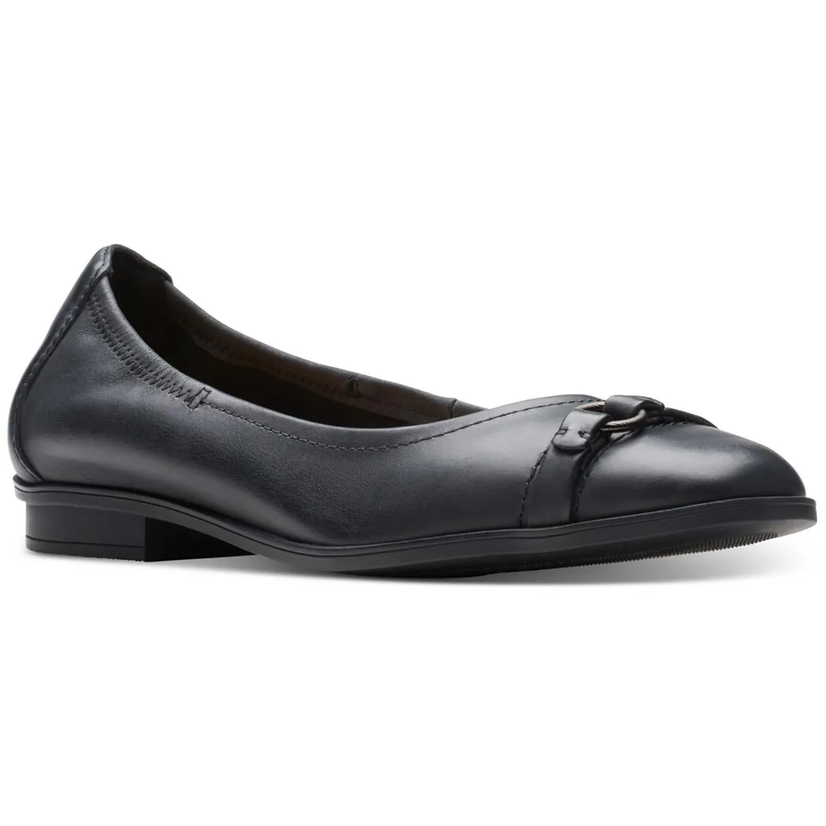 Womens Padded Insole Leather Ballet Flats