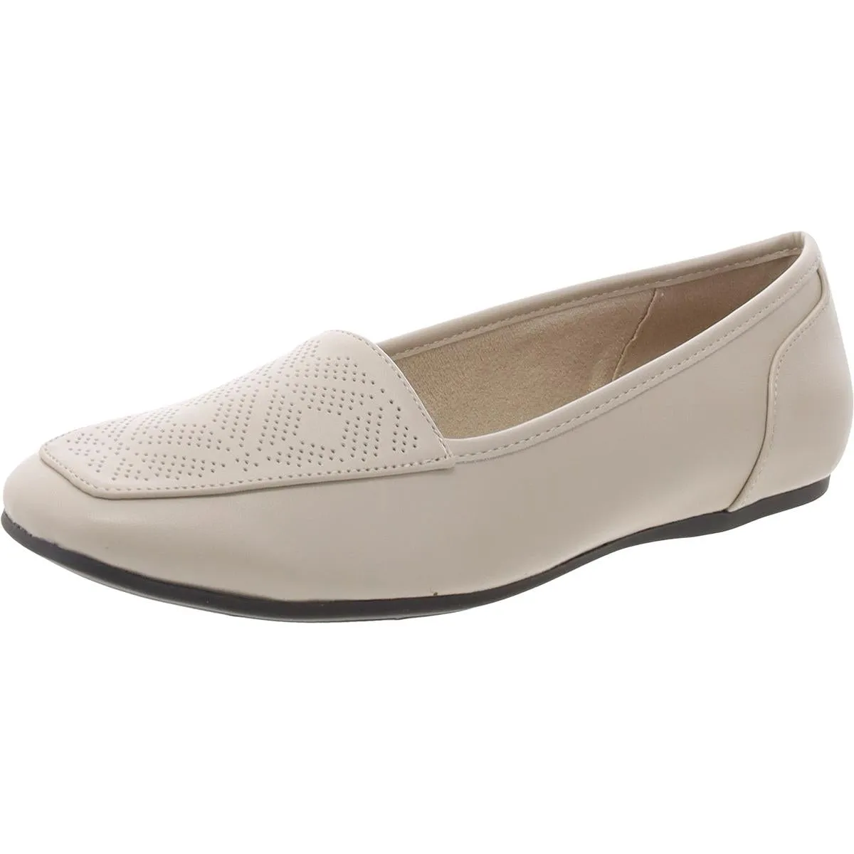 Womens Perforated Man Made Flat Shoes