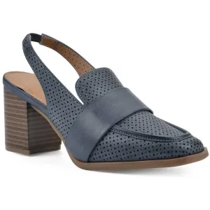 Womens Perforated Slingback Heels