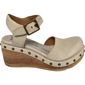 Women's Pietro Studded Wedge Heels In Ice