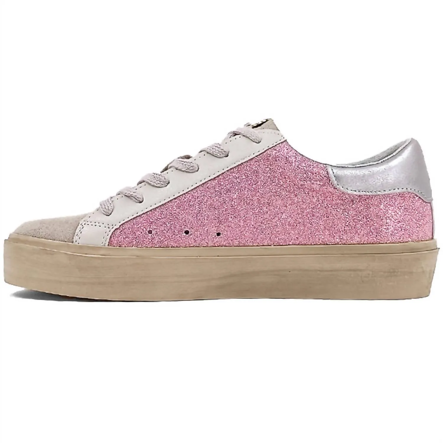 Women's Reba Sneakers In Pink Glitter
