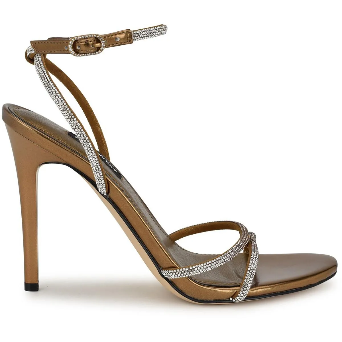 Womens Rhinestone Man Made Heels