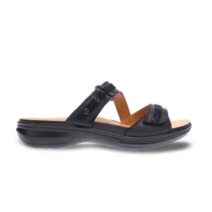 Women's Rio Strap Slide Sandals In Onyx/black Lizard