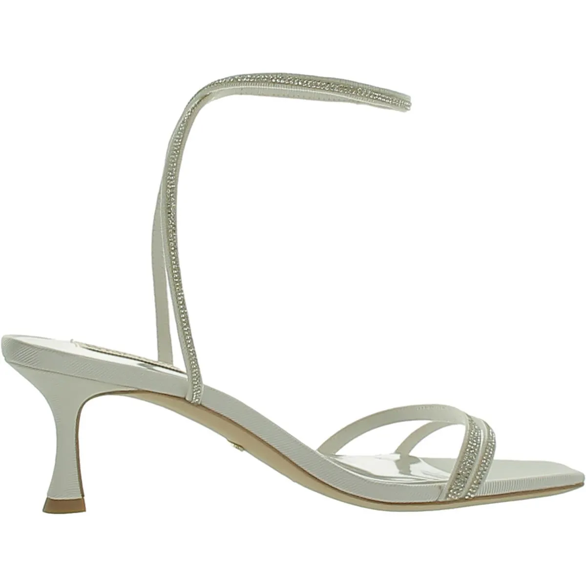 Womens Satin Embellished Kitten Heels
