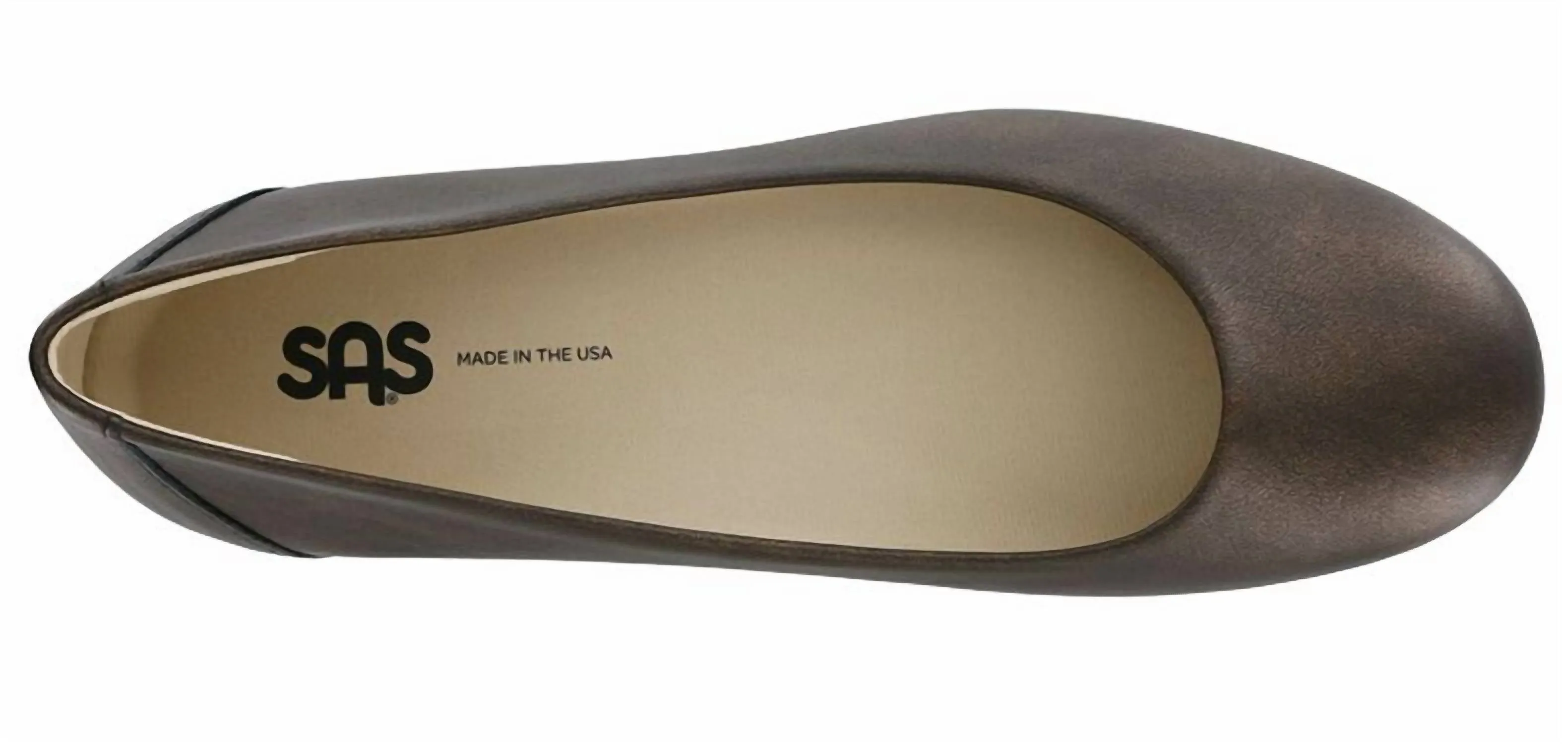 Women's Scenic Ballet Flat Double Wide In Bronze