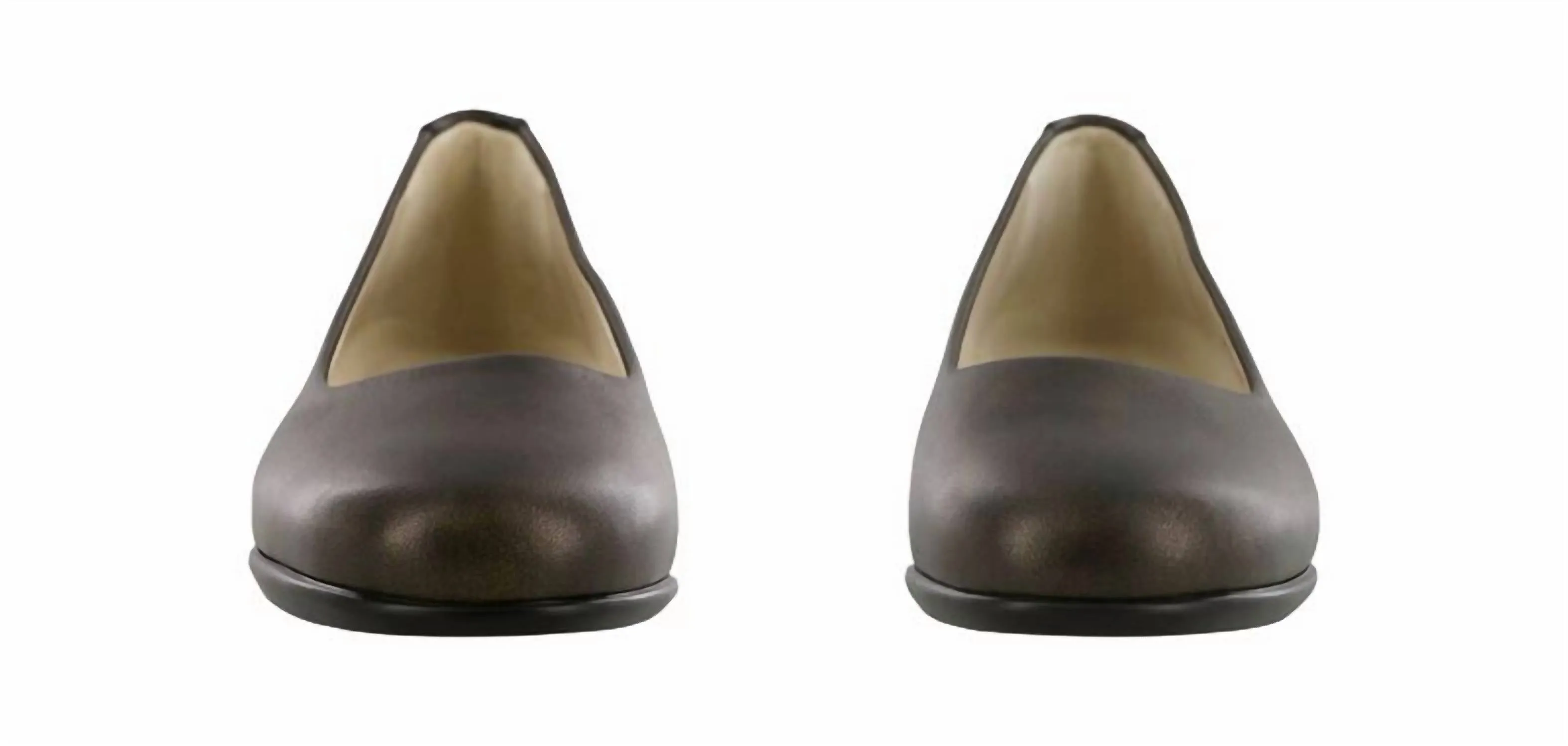 Women's Scenic Ballet Flat Double Wide In Bronze