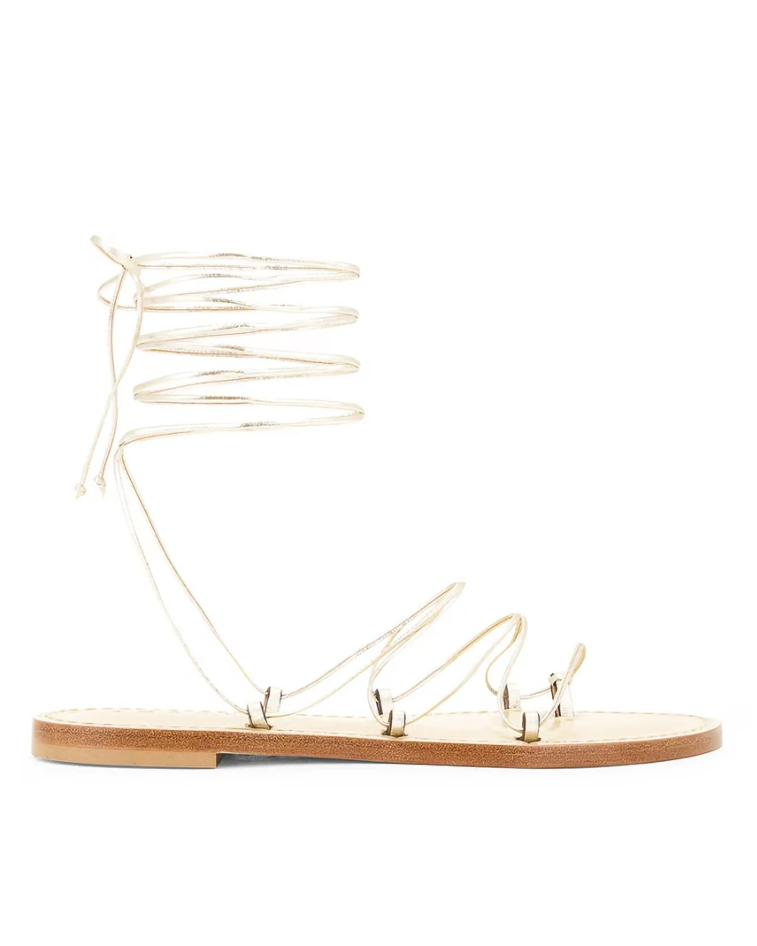 Women's Serengeti Strappy Ankle Tie Sandal In Champagne