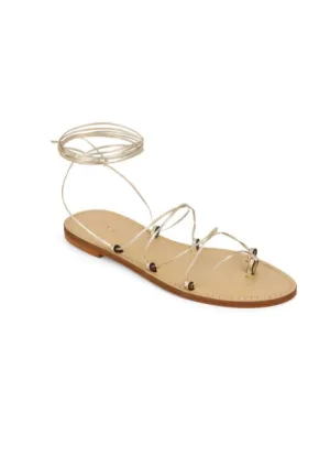 Women's Serengeti Strappy Ankle Tie Sandal In Champagne