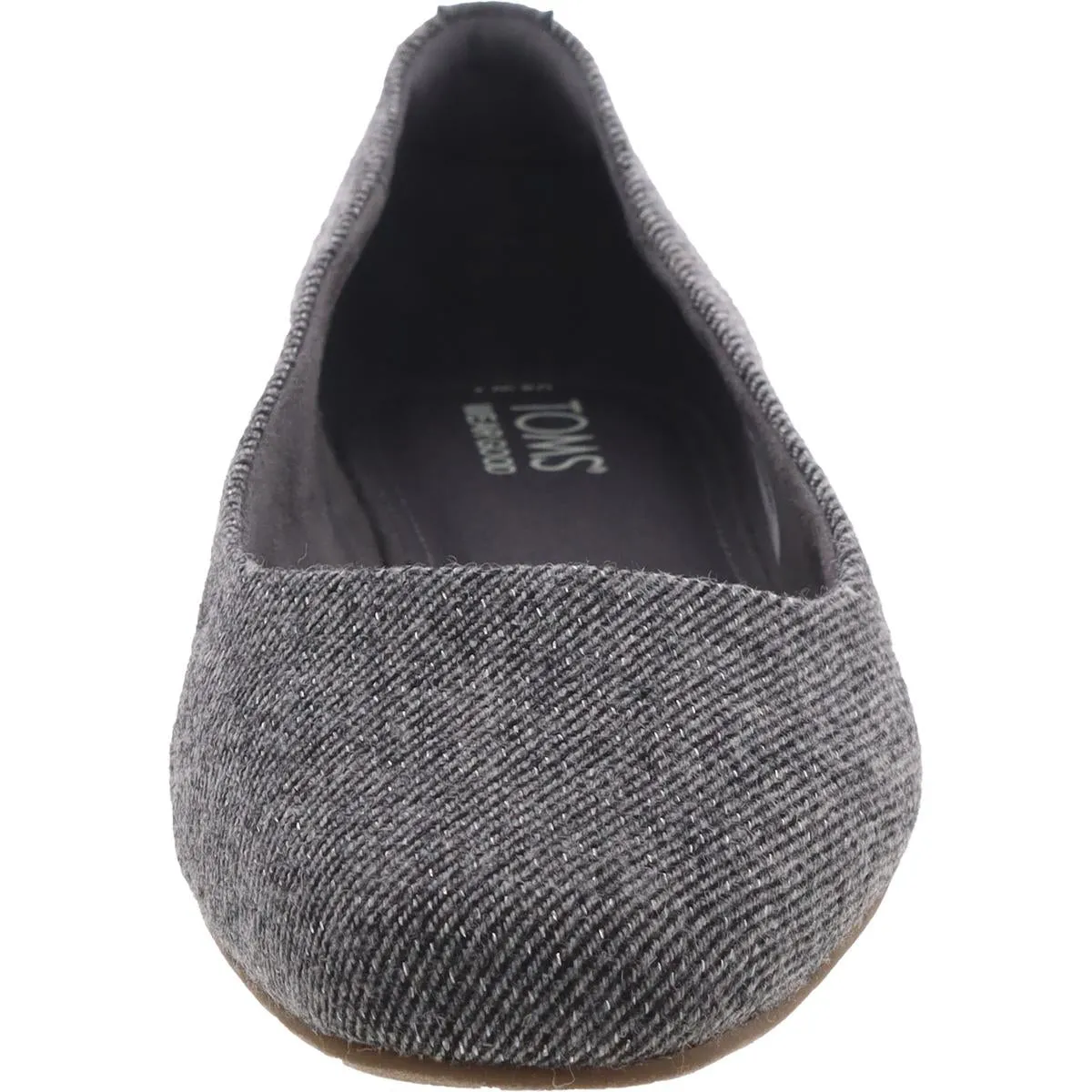 Womens Shimmer Manmade Flat Shoes