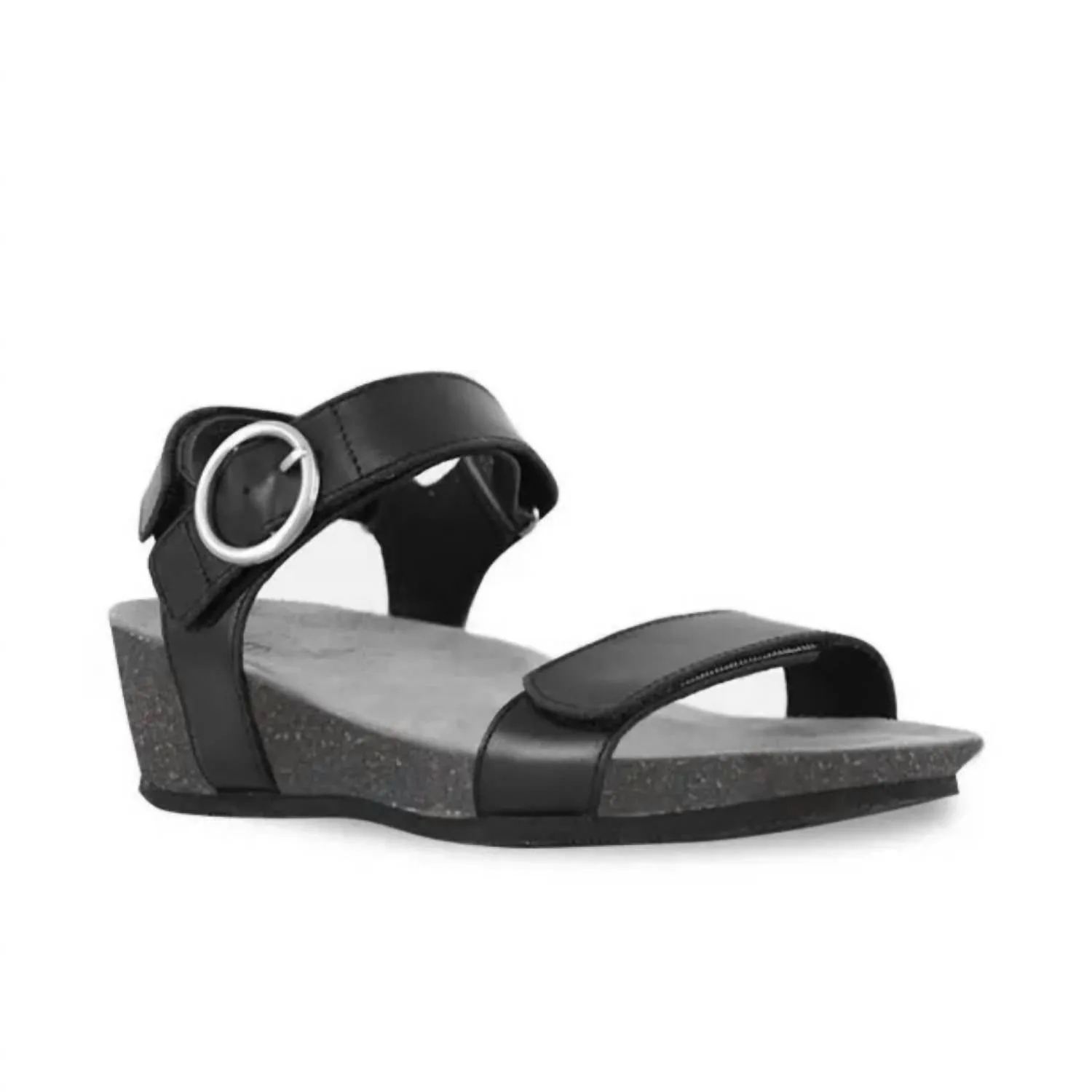 Women's Sintra Wedge Sandal In Black Calf Leather