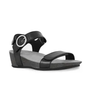Women's Sintra Wedge Sandal In Black Calf Leather