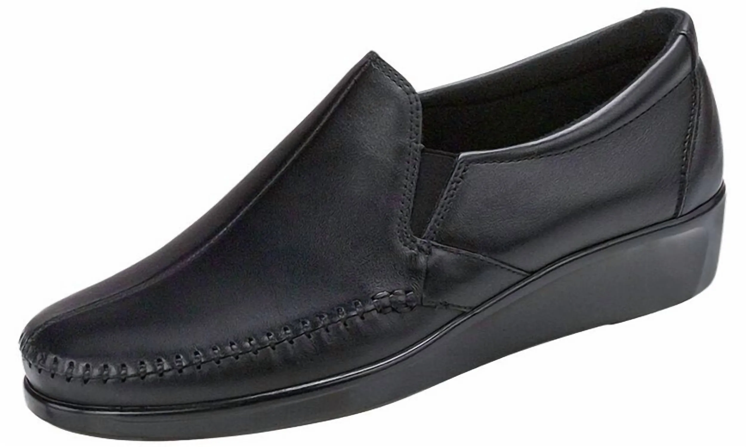 Women's Slip On Loafer - Medium In Black