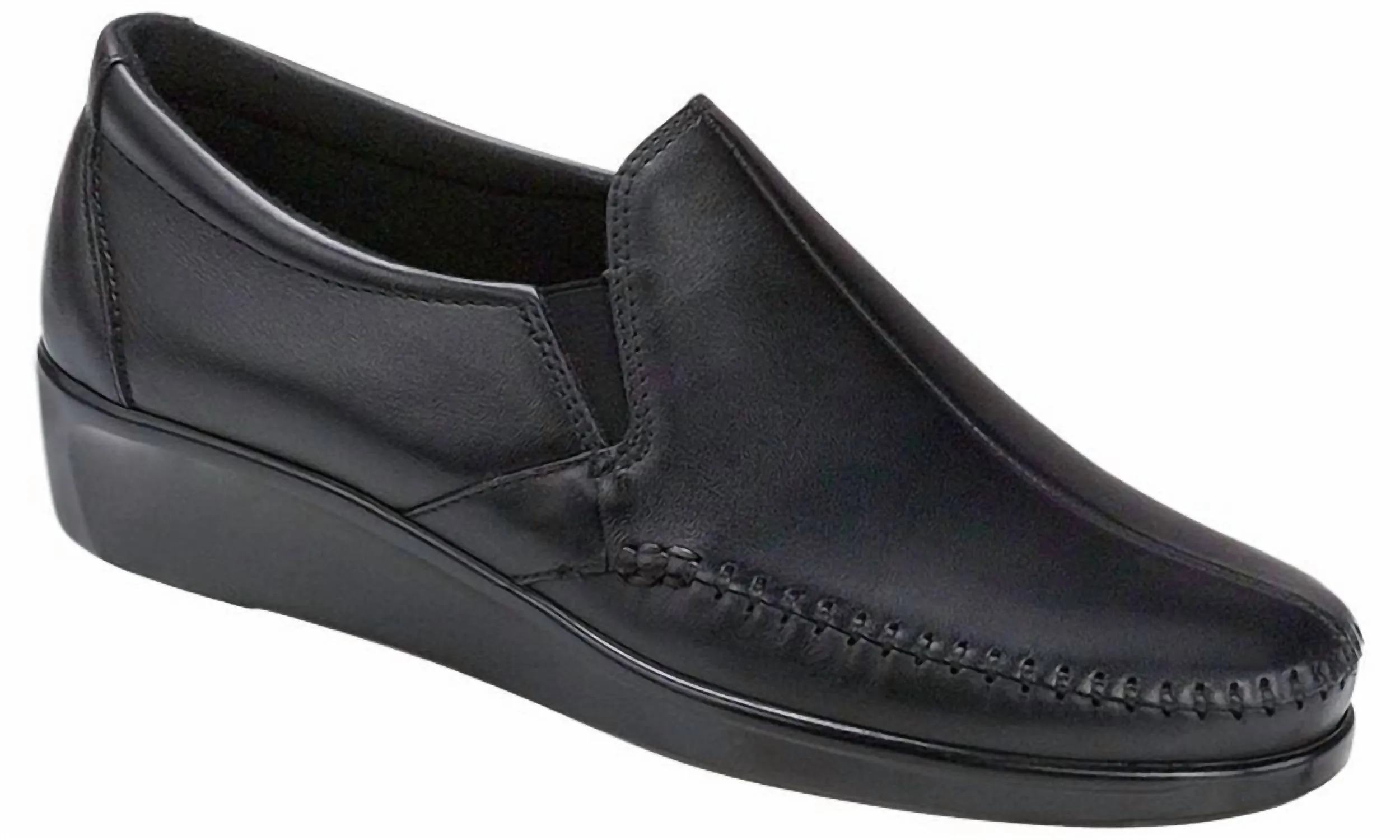 Women's Slip On Loafer - Medium In Black