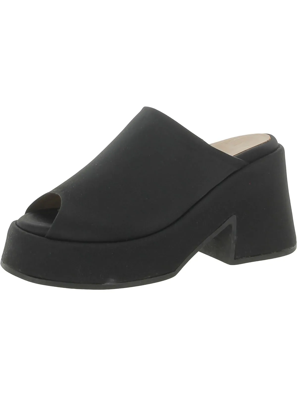Womens Slip On Peep Toe Heels