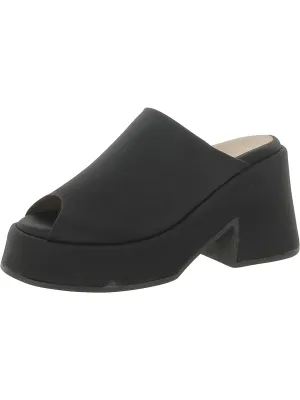 Womens Slip On Peep Toe Heels