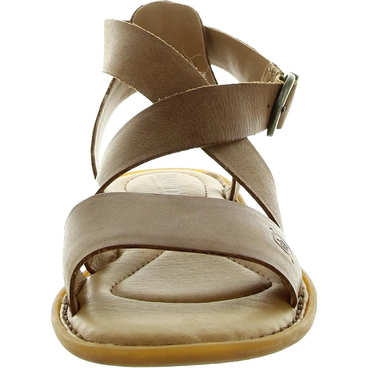 Womens Solid Leather Ankle Strap