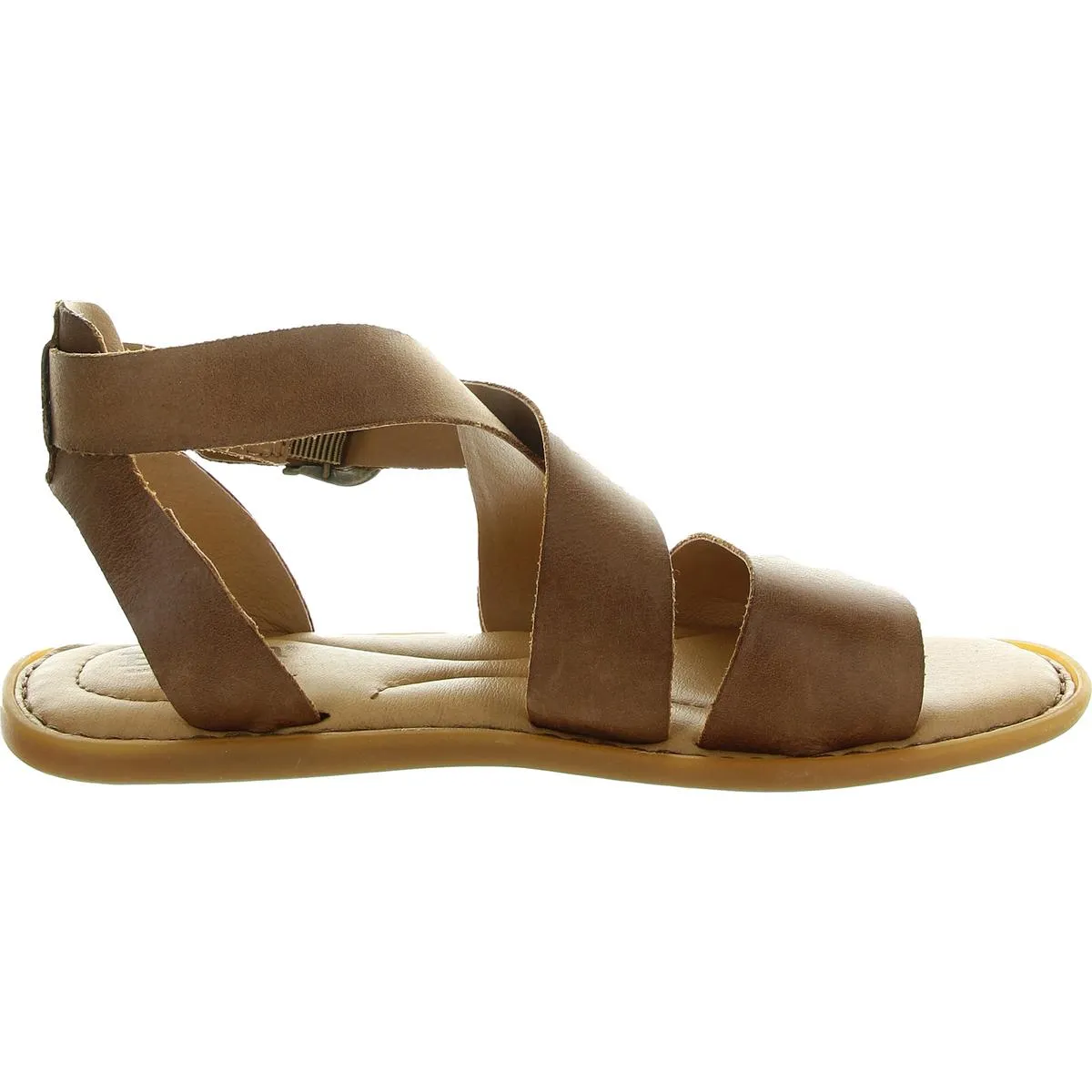 Womens Solid Leather Ankle Strap