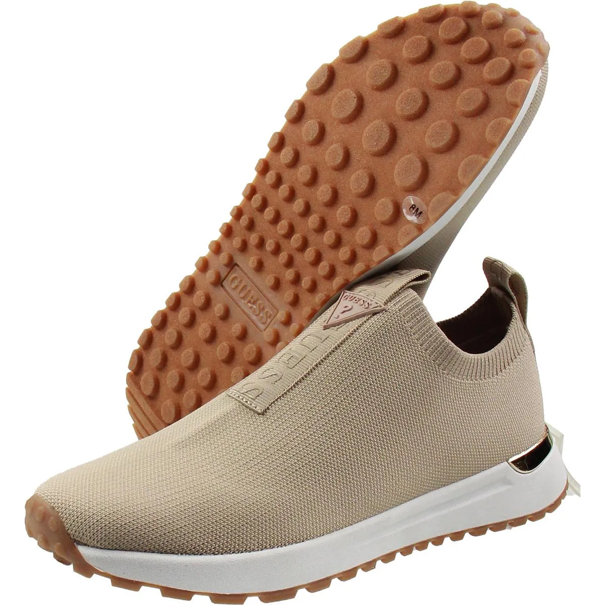Womens Solid Man Made Slip-On Sneakers