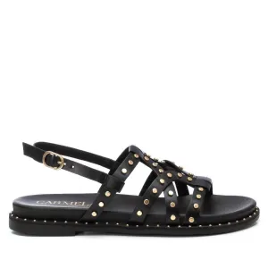 Women's Strappy Flat Sandals In Black